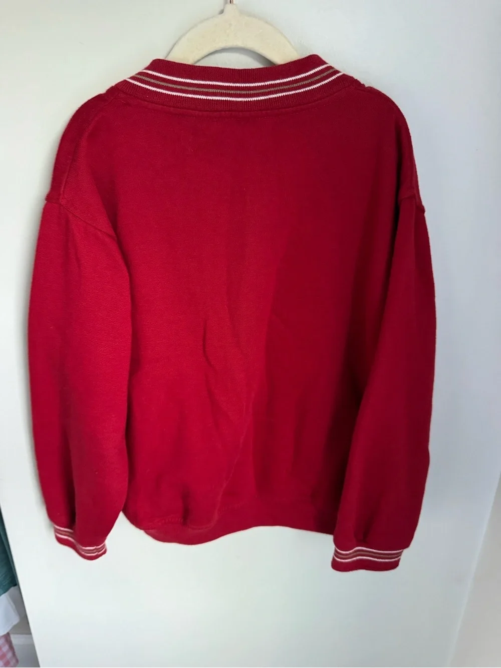 Dockers Vintage Boys Button Up Red Cardigan Size 7Y
